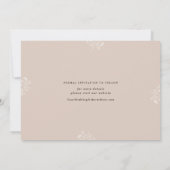 Save The Date Élégant Champagne Tan Mariage Vintage (Dos)