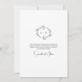 Save The Date Elegant Charming Simple Photo Thank You Card (Dos)