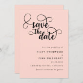 Save The Date Elegant Chic mariage enregistrer la date Invitatio (Devant / Derrière)