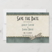 Save The Date Élégant Chic Ornate Art Déco Moderne Cadre Mariage (Devant)
