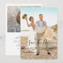 Elegant Classic Black and White Caligraphy Wedding