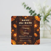 Save The Date Elegant Classic Boho Modern Gold #901 Wedding (Debout devant)