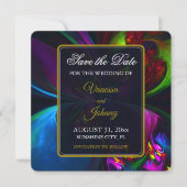 Save The Date Elegant Classic Modern Floral Pattern #902 Wedding (Devant)
