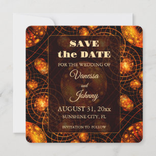 Save The Date Élégant Classique Boho Moderne Or #901 Mariage