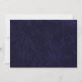 Save The Date Élégant Classique Date de Mariage Enregistrer Bleu (Dos)