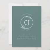 Save The Date Elégant classique Eucalyptus Boho Mariage (Dos)