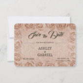 Save The Date Élégant classique Floral Rustic Mariage Date de sa (Devant)