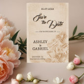 Save The Date Élégant classique Floral Rustic Mariage Enregistre
