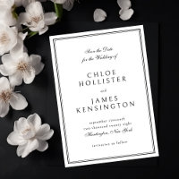 Élégant classique Formal noir Mariage blanc