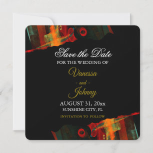 Save The Date Élégant Classique Moderne Tendance Motif #903 Mari