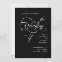 Élégant Classy Mariage Noir