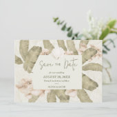 Save The Date Elegant Coastal Beach Photo (Debout devant)