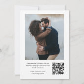 Save The Date Élégant code QR 2 Photo Mariage  (Dos)