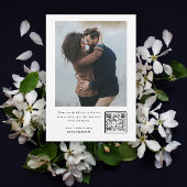 Save The Date Élégant code QR 2 Photo Mariage 