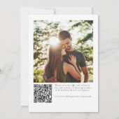 Save The Date Élégant Code QR de 2 Photos de Mariage (Dos)