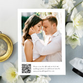 Save The Date Élégant Code QR Floral Victorien Mariage