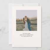 Save The Date Élégant Coeur Script 5 Photo Mariage (Dos)