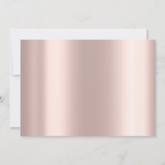 Save The Date Elégant Coeurs Chic Or, Frame Rose Or (Dos)