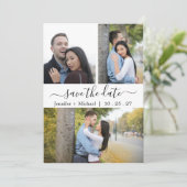 Save The Date Élégant Collage Photo Moderne -2- Enregistrer La D (Debout devant)