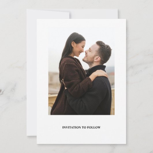 Save The Date Élégant Collage Photo Moderne Enregistrer La Date (Dos)