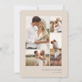 Save The Date Elegant Copper Desert Sand  Photo Collage Wedding (Dos)