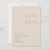 Save The Date Elegant Copper Desert Sand  Photo Collage Wedding (Devant)