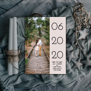 Save The Date Élégant côté balayé photo Enregistrer la date   Ma