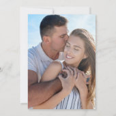 Save The Date Élégant couleur crème 4 photos 2 faces mariage (Dos)