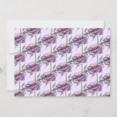 Save The Date Elégant couleur violet Mariage Floral Calendrier (Dos)