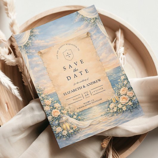 Save The Date Elegant Cruise Ship Wedding