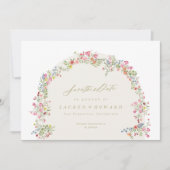 Save The Date élégant dainty arche florale printemps photo de ma (Devant)