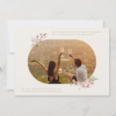 Save The Date élégant dainty arche florale printemps photo de ma (Dos)