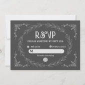 Save The Date Elegant Deco Noir | Mariage Noir et Blanc (Devant)