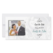 Élégant défiler mariage Enregistrer la date Photoc