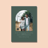 Save The Date Élégant Design Vert Photo Mariage Enregistrer La D