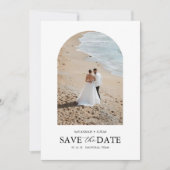 Save The Date Élégant Deux Photos (Devant)