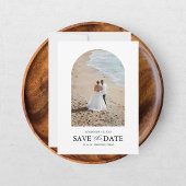 Save The Date Élégant Deux Photos