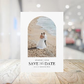 Save The Date Élégant Deux Photos