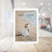 Save The Date Élégant Deux Photos