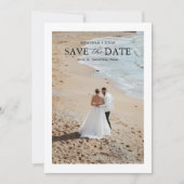 Save The Date Élégant Deux Photos (Devant)