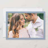 Save The Date Elegant Dusty Blue Photo | Classic Luxe (Dos)