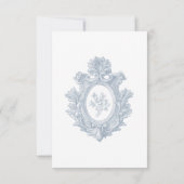 Save The Date Elegant Dusty Blue Toile French Manor Wedding (Dos)