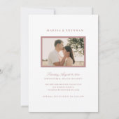 Save The Date Elegant Dusty Rose Photo Mariage (Dos)