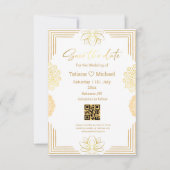Save The Date élégant écriture manuscrite indienne code qr géomé (Devant)