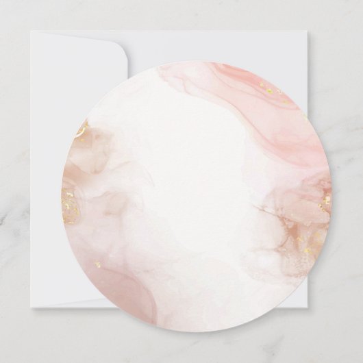 Save The Date Élégant Encre d'alcool Or Blush Pink Minimal moder (Dos)