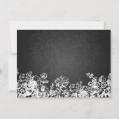 Save The Date Élégant Enregistrer La Date Fruit Victorien Noir (Dos)