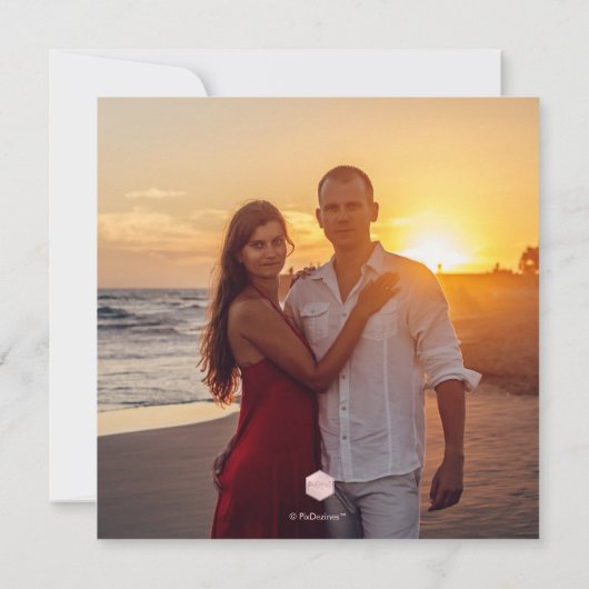 Save The Date Élégant Enregistrer la date Rose Gold Calligraphie (Dos)