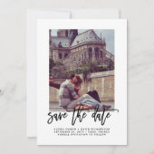 Save The Date Élégant Enregistrer la date | Typographie et photo (Devant)