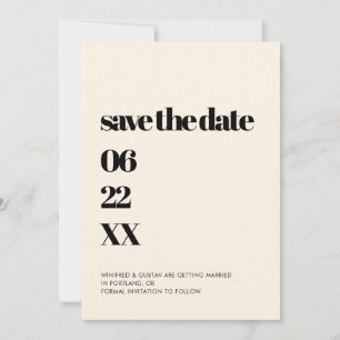 Save The Date Élégant et chic minimaliste Enregistrer la date