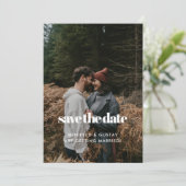 Save The Date Elégant et chic photo de crème (Debout devant)